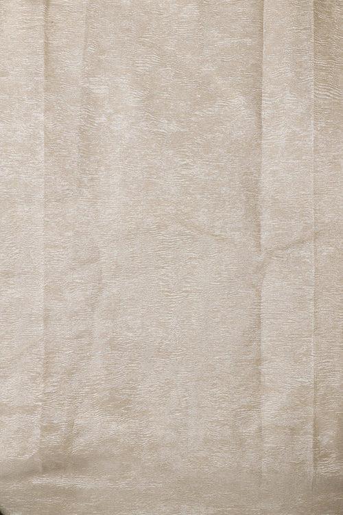Silver Banarasi Zari Crush Tissue Fabric