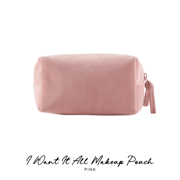 I Want It All Makeup Pouch (Pink)