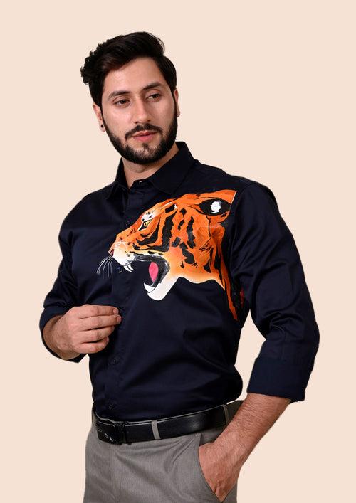 Roaring Tiger Handpainted Shirt