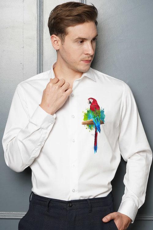 Mighty Macaw Handpainted Shirt