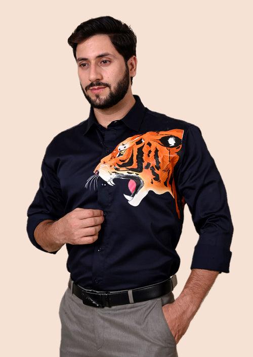 Roaring Tiger Handpainted Shirt