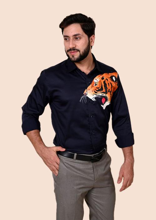 Roaring Tiger Handpainted Shirt