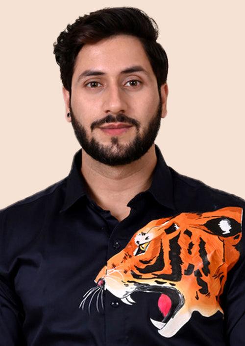 Roaring Tiger Handpainted Shirt