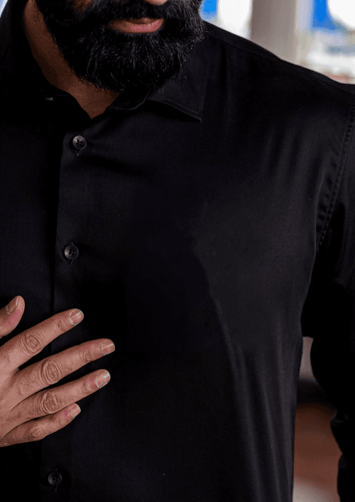 Black Plain shirt