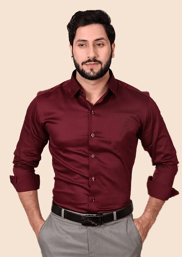 Maroon Plain shirt