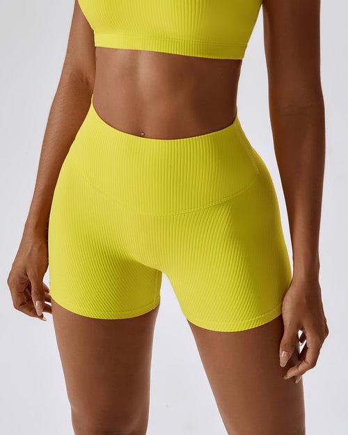 Erin Seamless Scrunch Shorts - Yellow