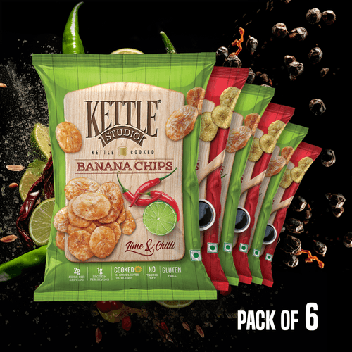 KETTLE COOKED BANANAS ASSORTED FLAVOURS PACK OF 6