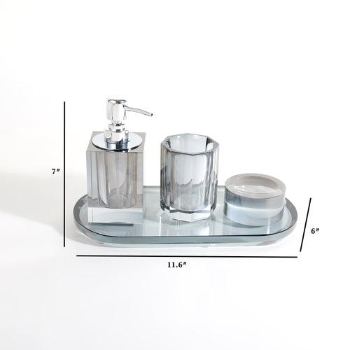 The Sparkling Shadows: Luxury Crystal Bathroom Set