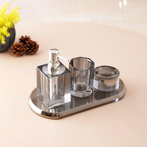 The Sparkling Shadows: Luxury Crystal Bathroom Set