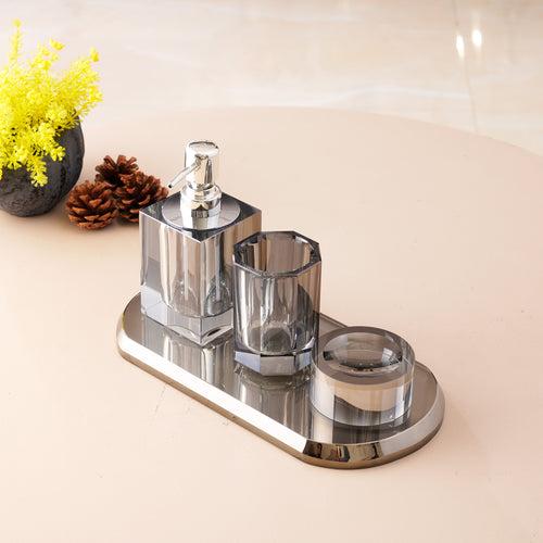 The Sparkling Shadows: Luxury Crystal Bathroom Set