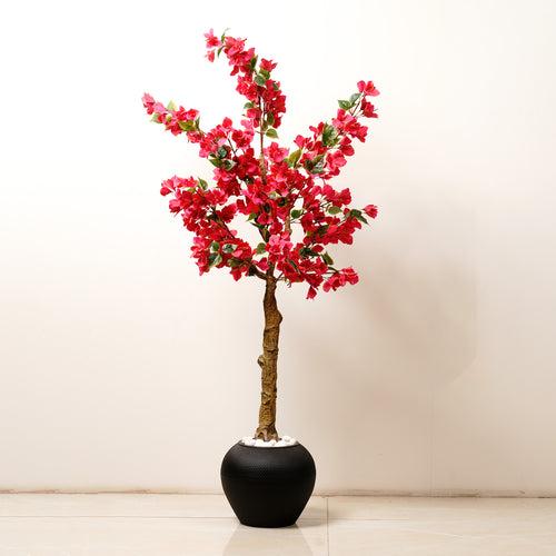 Blossoms of Bliss: 4.2 Feet Tall Artificial Bougainvillea Bouquet Plant (Without Pot)