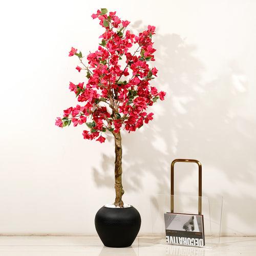 Blossoms of Bliss: 4.2 Feet Tall Artificial Bougainvillea Bouquet Plant (Without Pot)