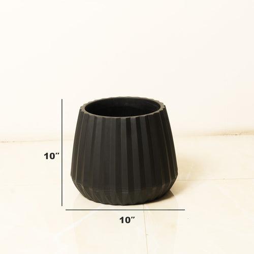 Pot Noir - Black Plant Pot - 10 inch Dia