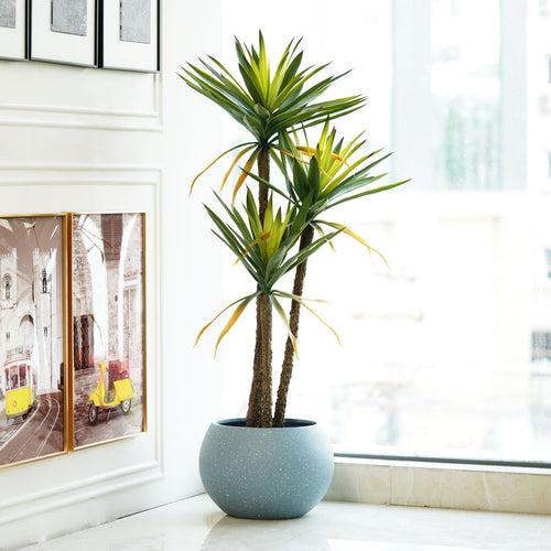 The Desert Bloom - Artificial 5 Feet Tall Yucca Plant with Real Touch Silicone Leaves