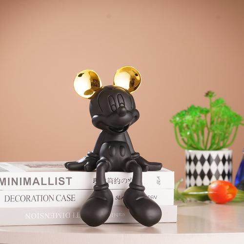 Glimpses of Innocence : Ceramic Mickey & Minnie Mouse Table Showpiece - Black & Gold