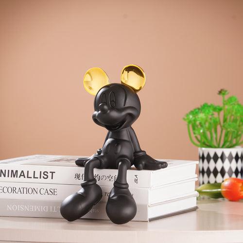 Glimpses of Innocence : Ceramic Mickey & Minnie Mouse Table Showpiece - Black & Gold