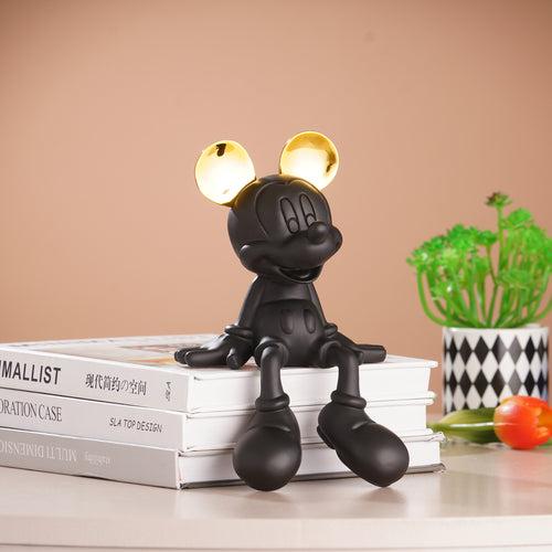 Glimpses of Innocence : Ceramic Mickey & Minnie Mouse Table Showpiece - Black & Gold