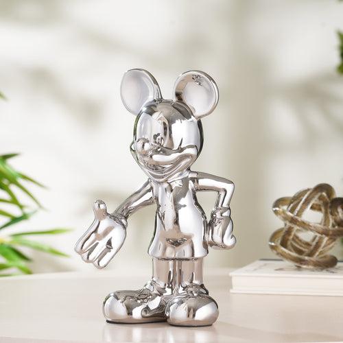 Glimpses of Innocence : Ceramic Mickey Mouse Table Showpiece - Silver