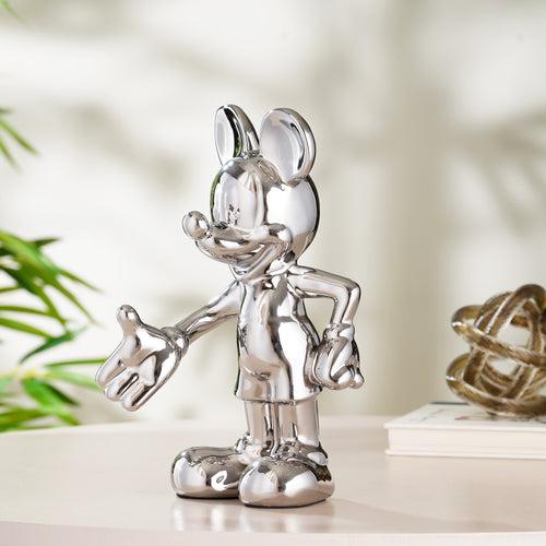 Glimpses of Innocence : Ceramic Mickey Mouse Table Showpiece - Silver