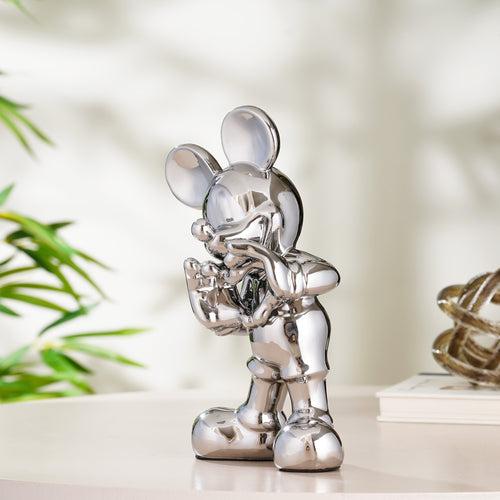 Glimpses of Innocence : Ceramic Mickey Mouse Table Showpiece - Silver