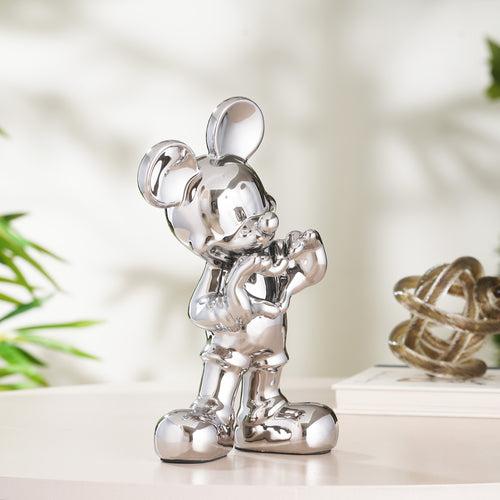 Glimpses of Innocence : Ceramic Mickey Mouse Table Showpiece - Silver