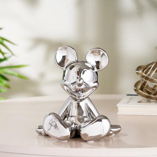 Glimpses of Innocence : Ceramic Mickey Mouse Table Showpiece - Silver