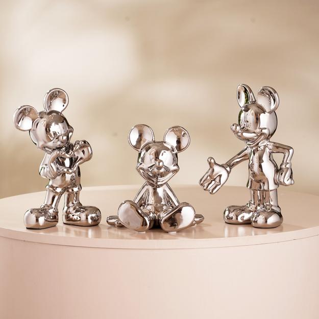 Glimpses of Innocence : Ceramic Mickey Mouse Table Showpiece - Silver