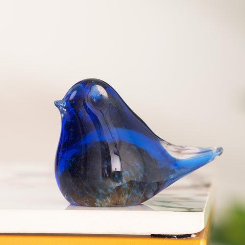 The Cheery Nightingale Bird Glass Table Showpiece