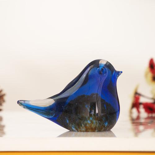 The Cheery Nightingale Bird Glass Table Showpiece