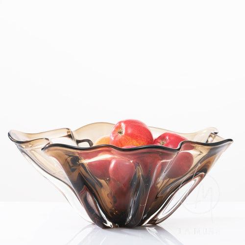 Blooms of the Flora - Glass Decorative Fruit Bowl