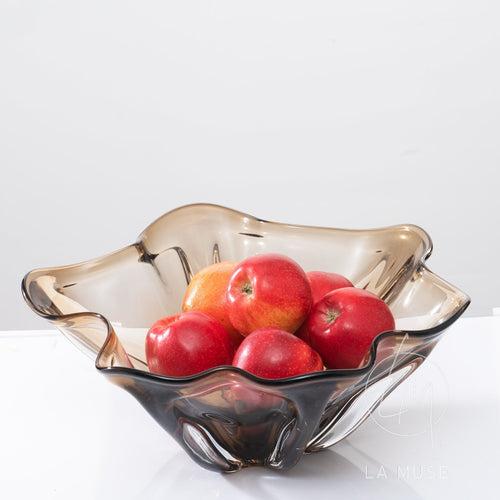 Blooms of the Flora - Glass Decorative Fruit Bowl