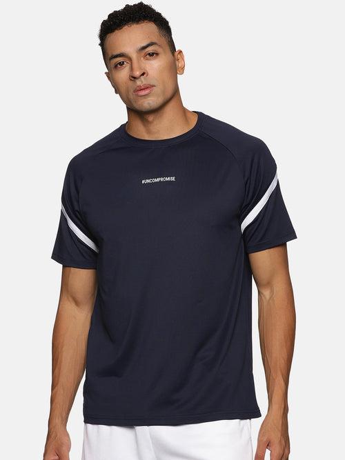 VS by Sehwag Poly Cotton PC T-Shirt for Men Navy blue