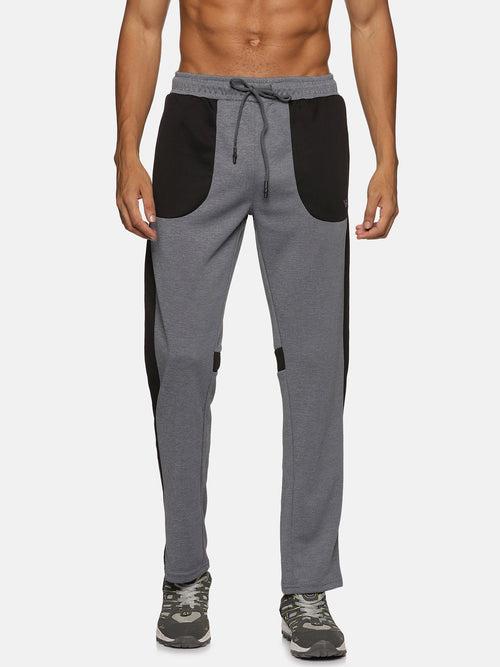 VS by Sehwag Poly Cotton PC Trackpant for Men Charcoal