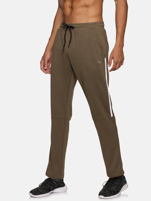 VS by Sehwag Poly Cotton PC Trackpant for Men Olive green