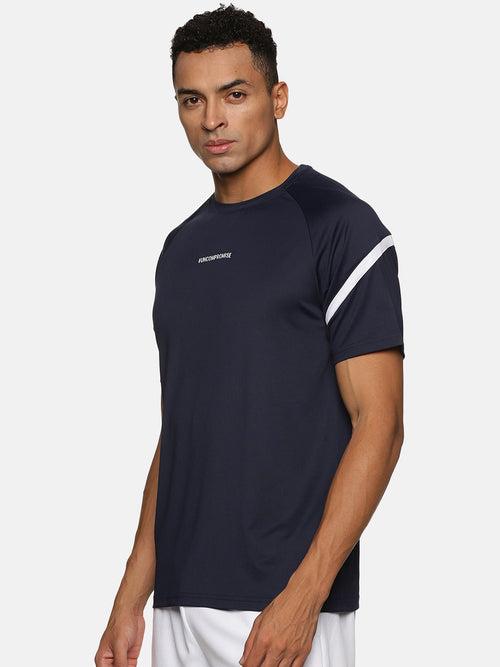 VS by Sehwag Poly Cotton PC T-Shirt for Men Navy blue