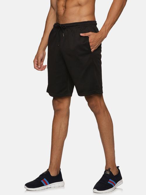 VS by Sehwag Poly Cotton PC Shorts for Men Black