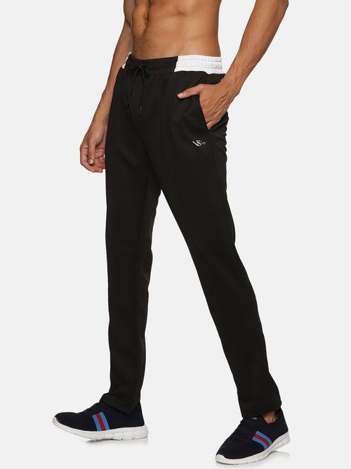 VS by Sehwag Poly Cotton PC Trackpant for Men Black