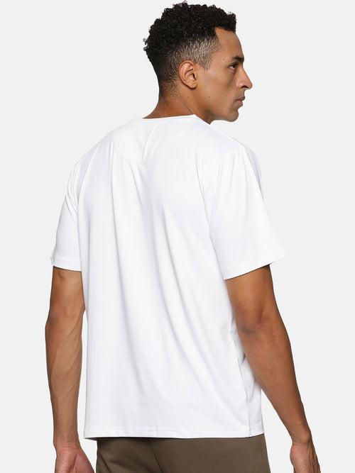 VS by Sehwag Poly Cotton PC T-Shirt for Men White