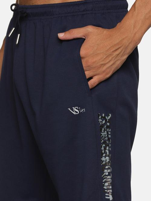 VS by Sehwag Poly Cotton PC Shorts for Men Navy blue