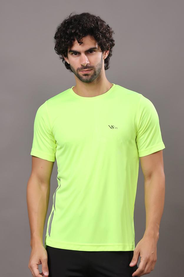 VS by Virender Sehwag Men's Lightweight Sports T-Shirt - Polyester Crew Neck for Cricket & Outdoor Games