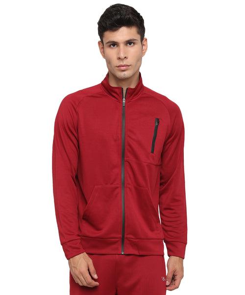 VS RIBSTER MAROON JACKET FOR MEN