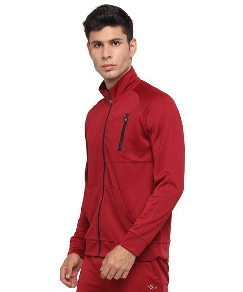 VS RIBSTER MAROON JACKET FOR MEN