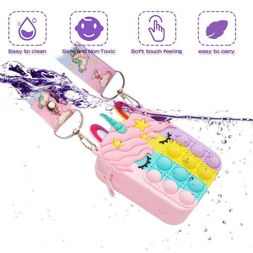 DecorADDA Colorful Unicorn Mini Pop It Sling Bag