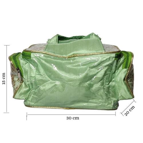 DecorADDA Embroidered PVC Laminated Pooja Bag