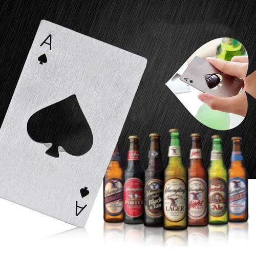 Poker Card Bottle Opener (2 Colours -Black / Silver)