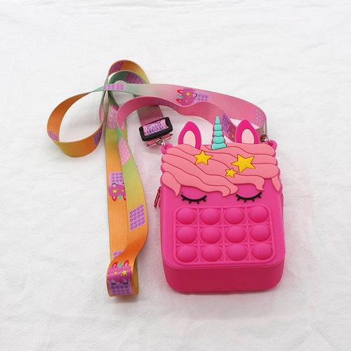 DecorADDA Colorful Unicorn Mini Pop It Sling Bag