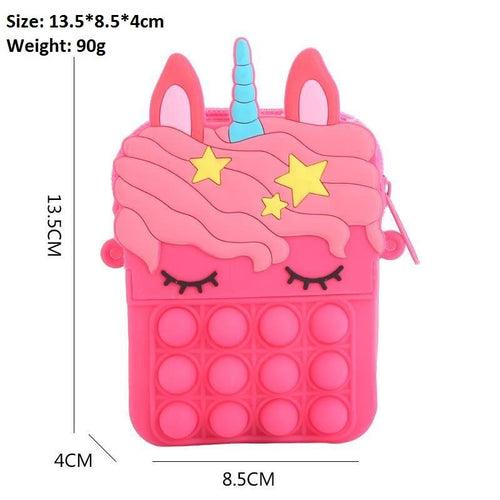 DecorADDA Colorful Unicorn Mini Pop It Sling Bag