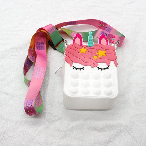 DecorADDA Colorful Unicorn Mini Pop It Sling Bag