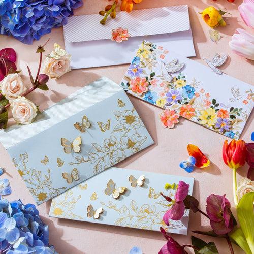 The Butterflies Laser-Cut Money Envelope - Set of 10 / Set of 50