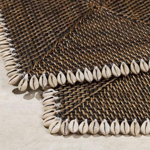 Tulum Rattan Brown Mats  - Set of 2